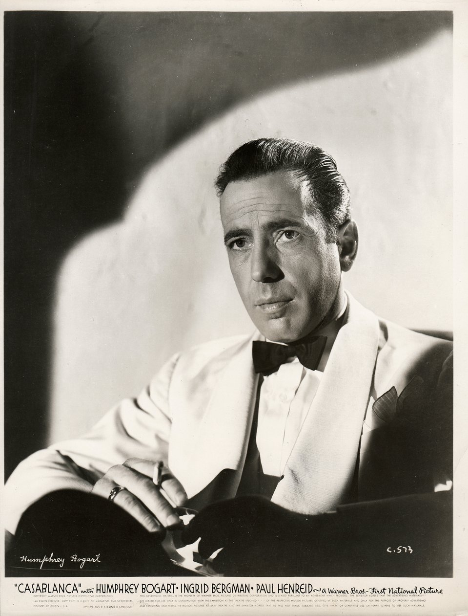 Humphrey Bogart (1899-1957) no filme Casablanca de Michael Curtiz par Anonymous de Anonymous Anonymous