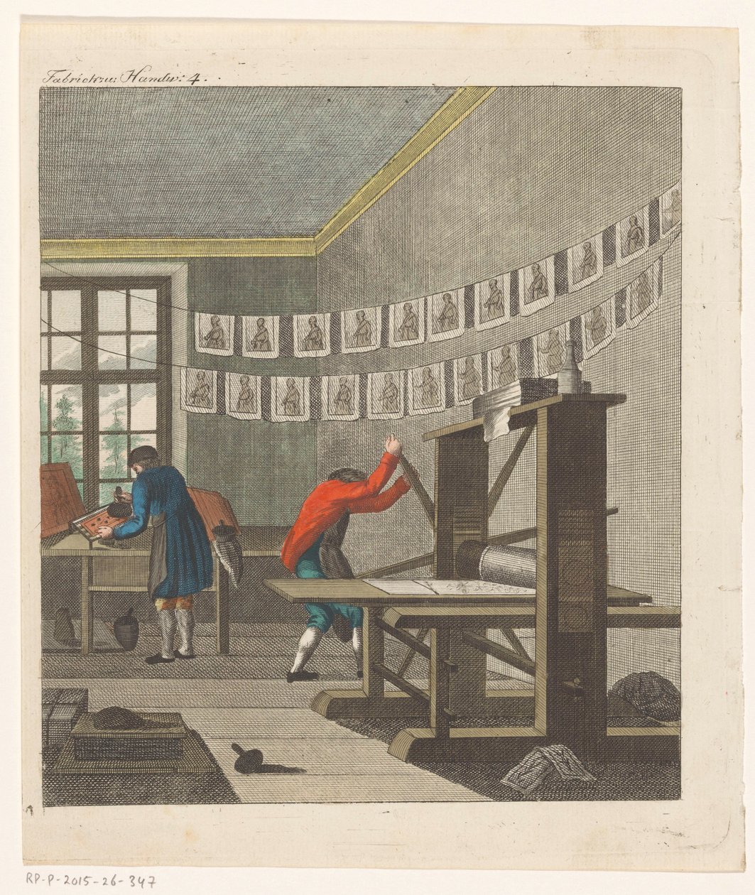 Interior de uma tipografia, c.1750-1850 (gravura) de Anonymous Anonymous