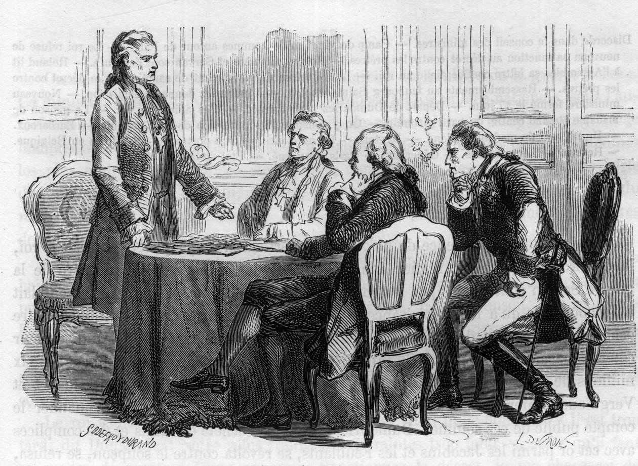 Jacques Mallet du Pan 1749-1800 - jornalista e propagandista político suíço na conferência de Frankfurt - em 1792 deixou Paris para a Alemanha, encarregado por Luís XVI de uma missão aos seus irmãos e aos soberanos que se coligavam contra a França - Gravaç de Anonymous Anonymous