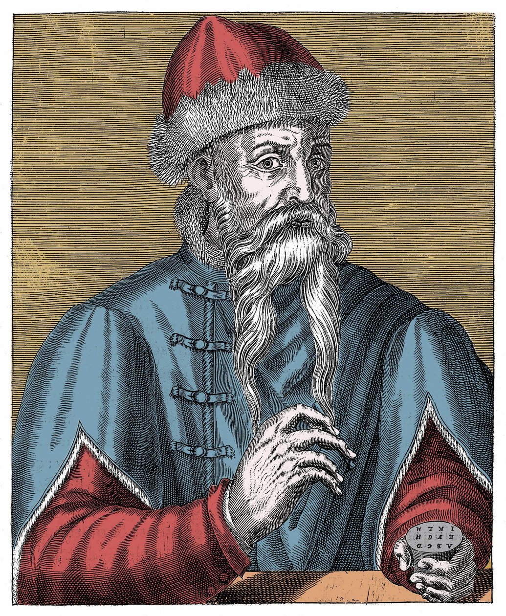 Johann Gutenberg, impressor e ourives alemão de Anonymous Anonymous