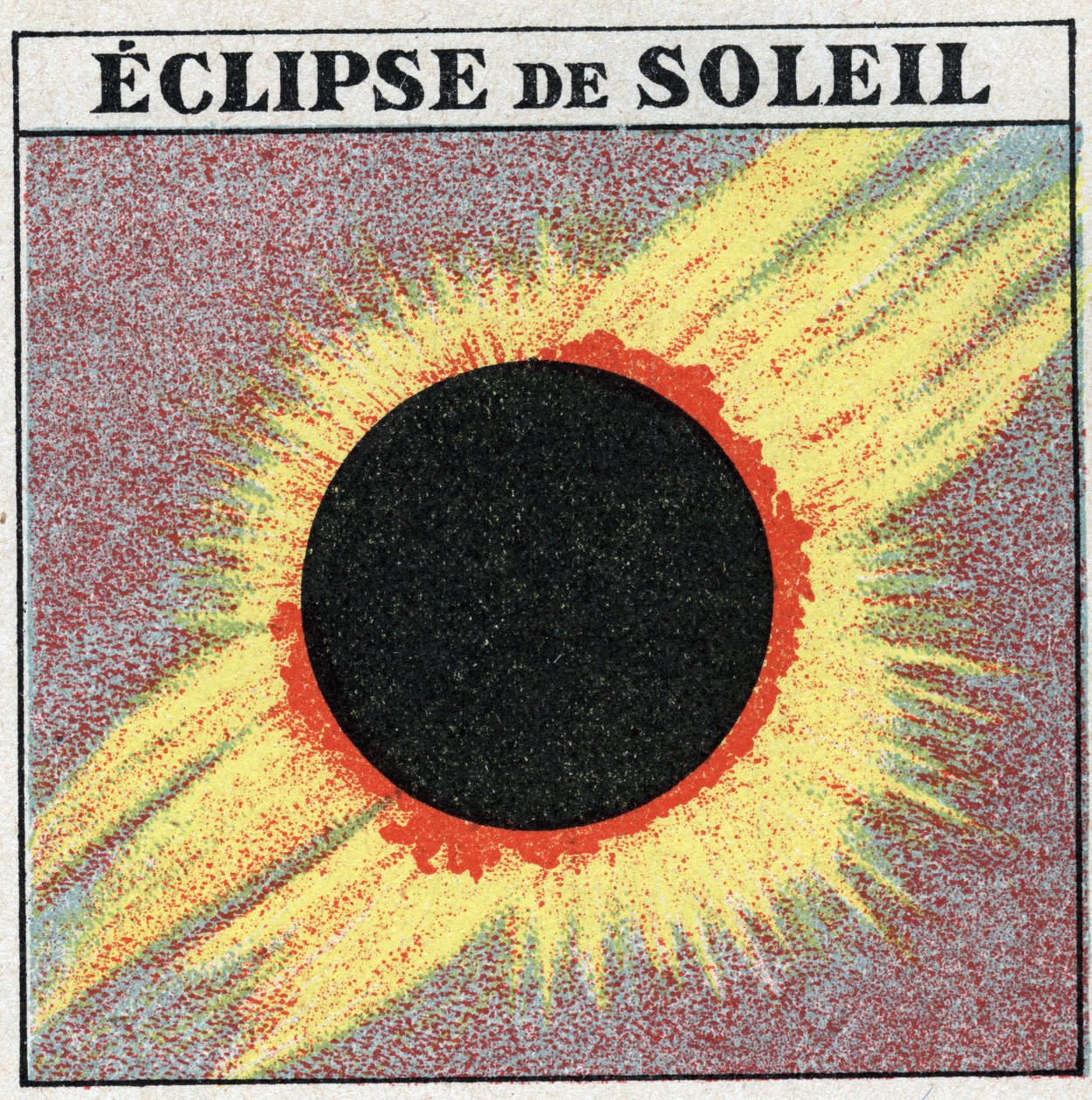 Propagação da Luz: O Eclipse do Sol. Ilustração anônima de 1925. Coleção particular. de Anonymous Anonymous
