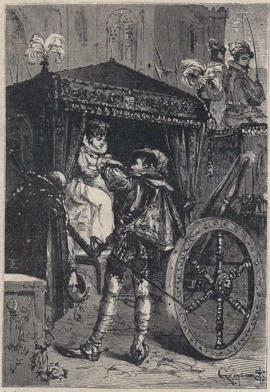 Lucrezia Borgia com seu primeiro marido Giovanni Sforza d