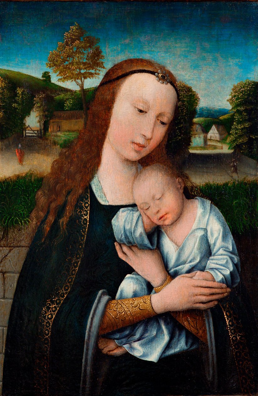 Madona e Menino, c.1520 (óleo sobre painel) de Anonymous Anonymous