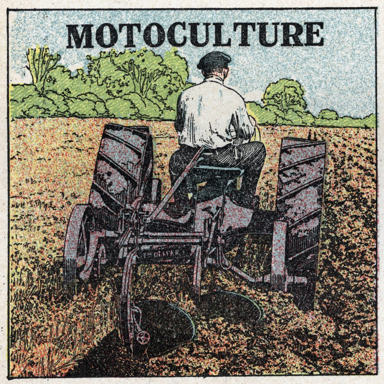 Tração mecânica: cultura de motocicletas. Ilustração anónima de 1925. Coleção particular. de Anonymous Anonymous