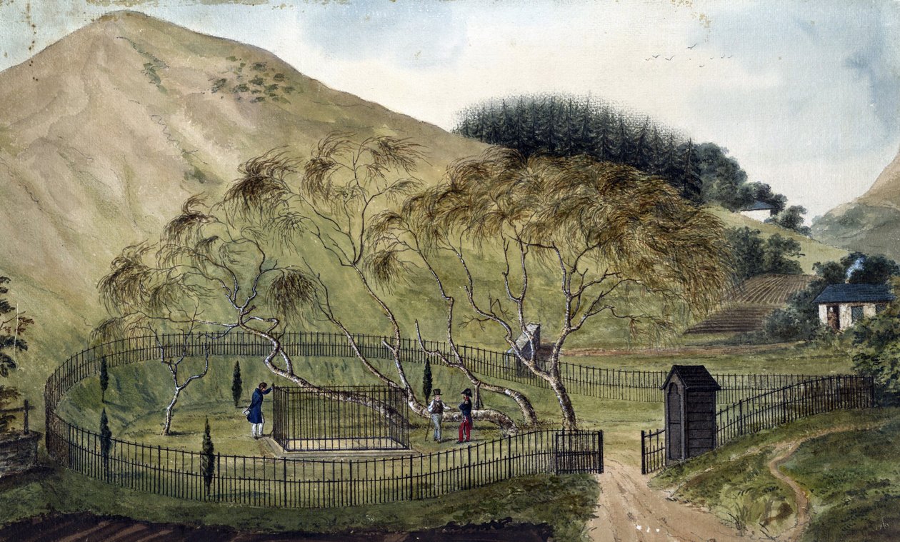 Enterro de Napoleão em St. Helena - Anónimo - 1833 - Aguarela sobre papel - 67,6x115,3 - Colecção Privada de Anonymous Anonymous
