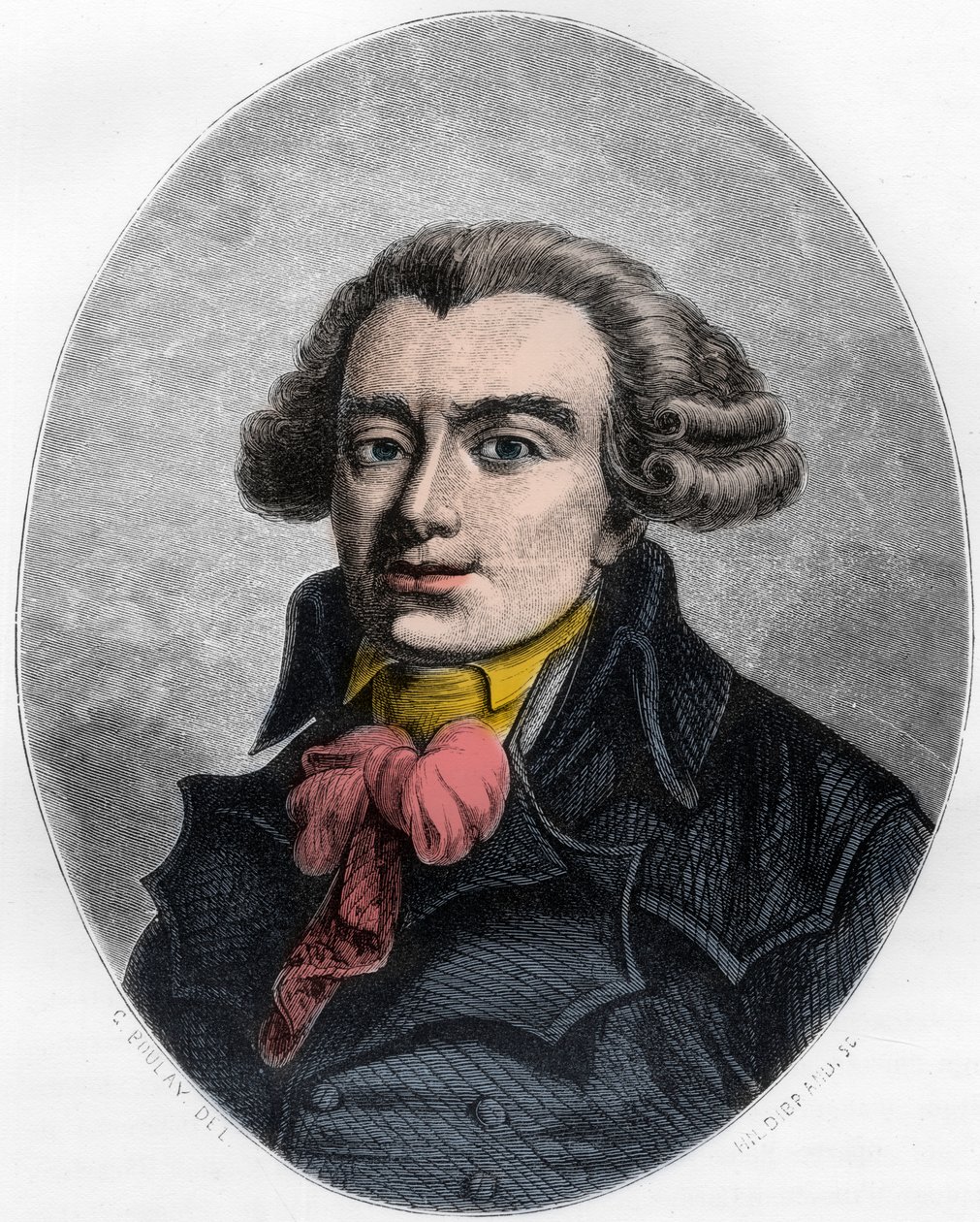 PIERRE VICTORIEN VERGNIAUD estadista revolucionário francês - Retrato de Pierre Victorien Vergniaud (1753-1793), político francês Girondin - Gravura de 1863 em "O Livro Vermelho - Histoire De L
