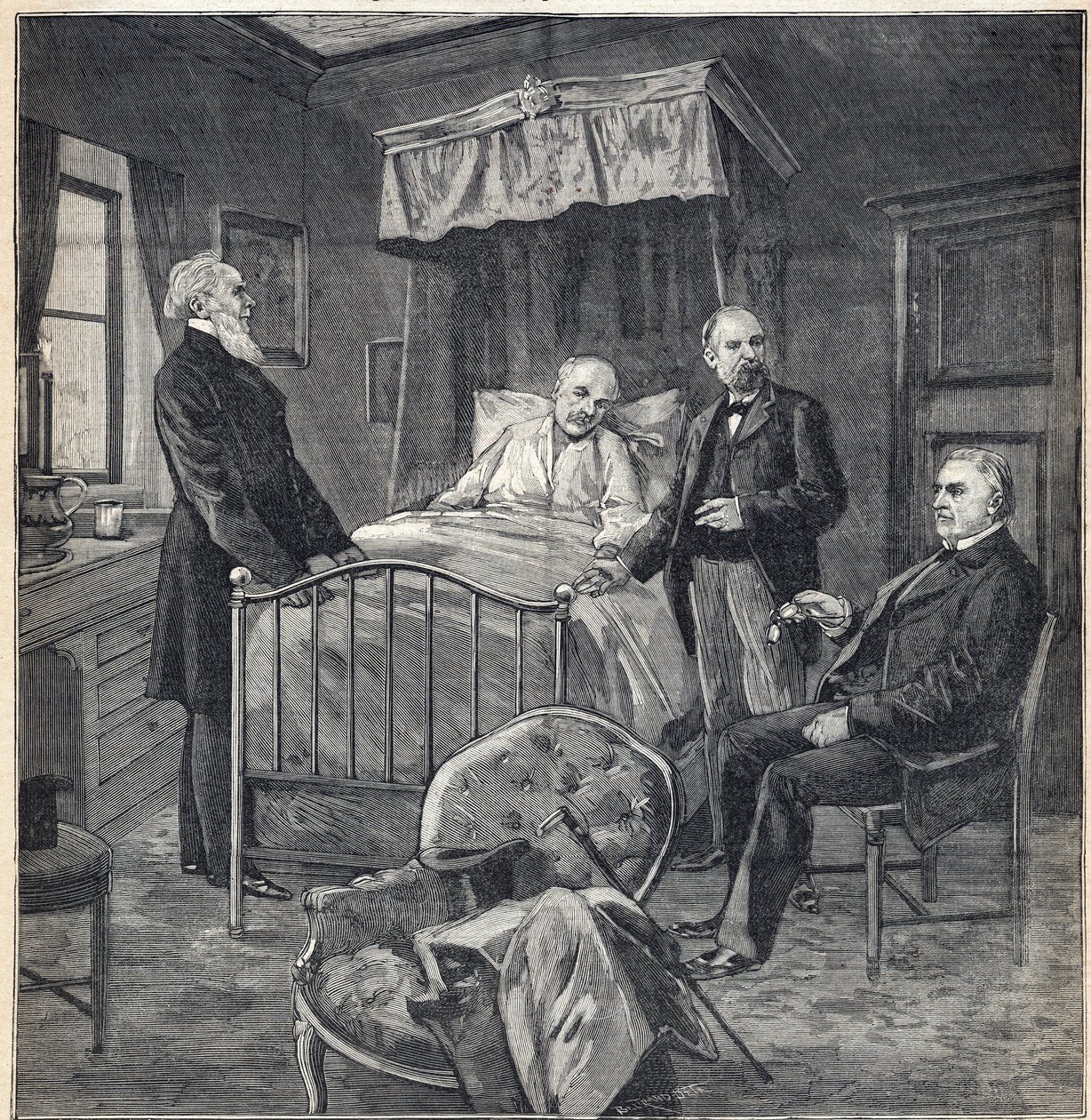 Escândalo Panamenho (Caso Panamá): A Câmara de Cornelius Herz (1845-1898) Médico e empresário franco-americano em Bournemouth: visita do Dr. Jean Martin Charcot (1825-1893), médico clínico e neurologista, e Paul Brouardel (1837-1906) - Gravação em de Anonymous Anonymous
