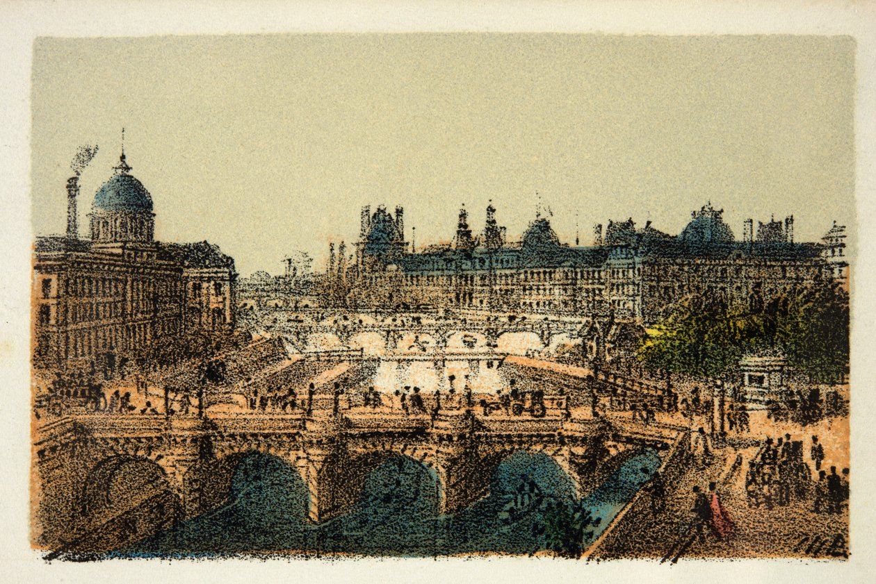 Paris 1874: A Pont Neuf, coleção privada de Anonymous Anonymous