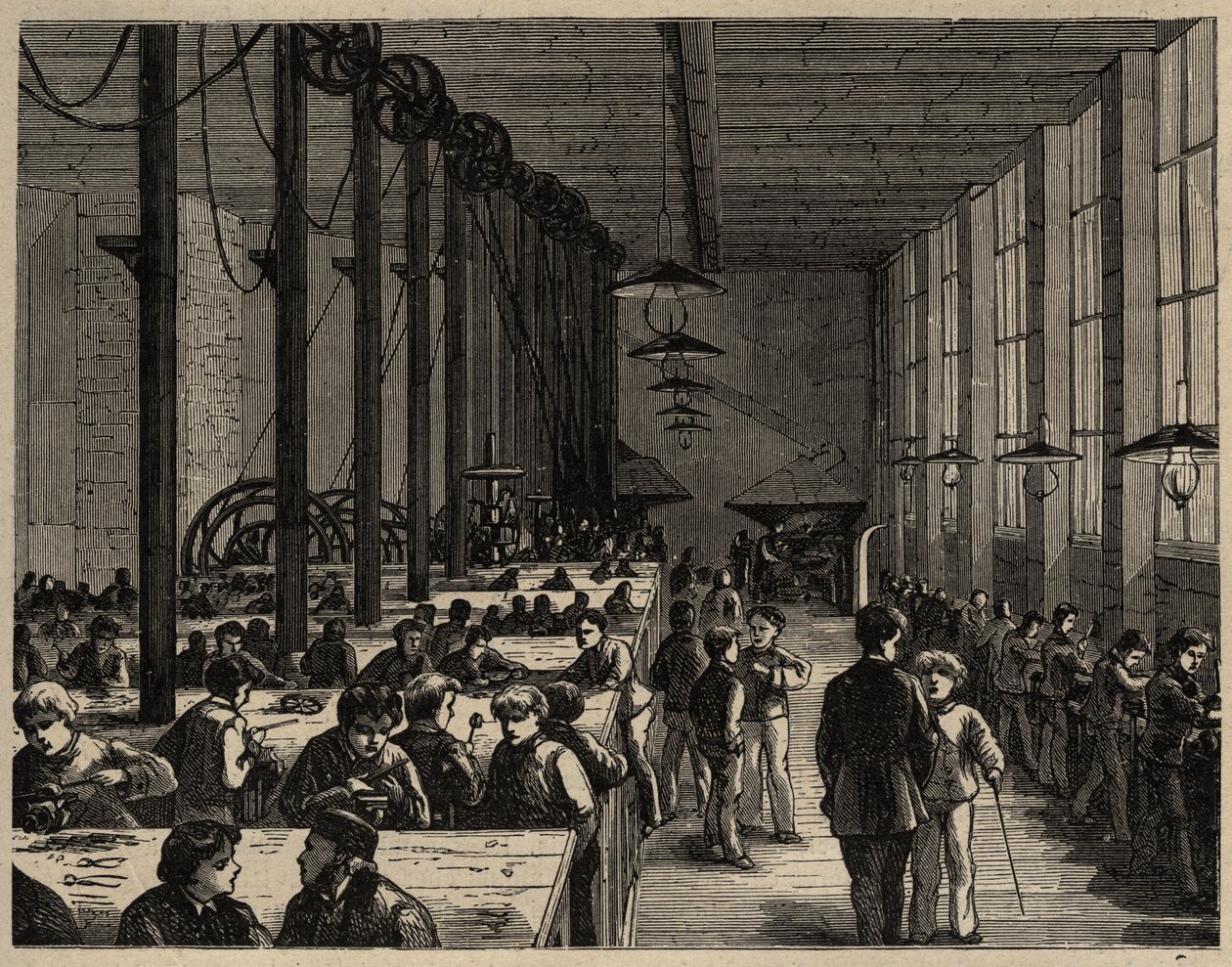 Paris, Ecole Municipale Professionelle Diderot - gravura 1890 de Anonymous Anonymous
