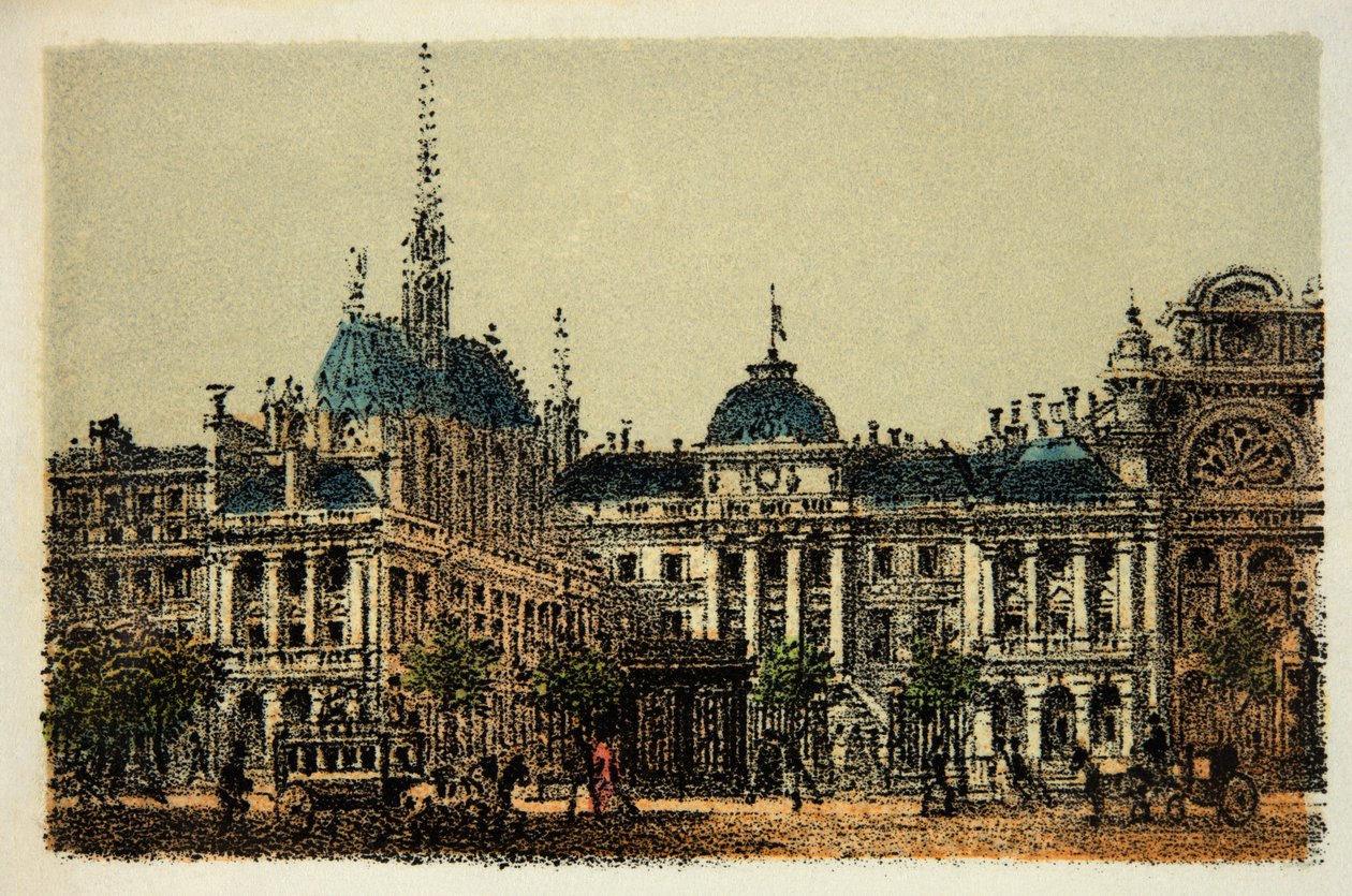 Paris, em 1874: O Palácio da Justiça e o Sainte Chapelle, Coleção Particular de Anonymous Anonymous