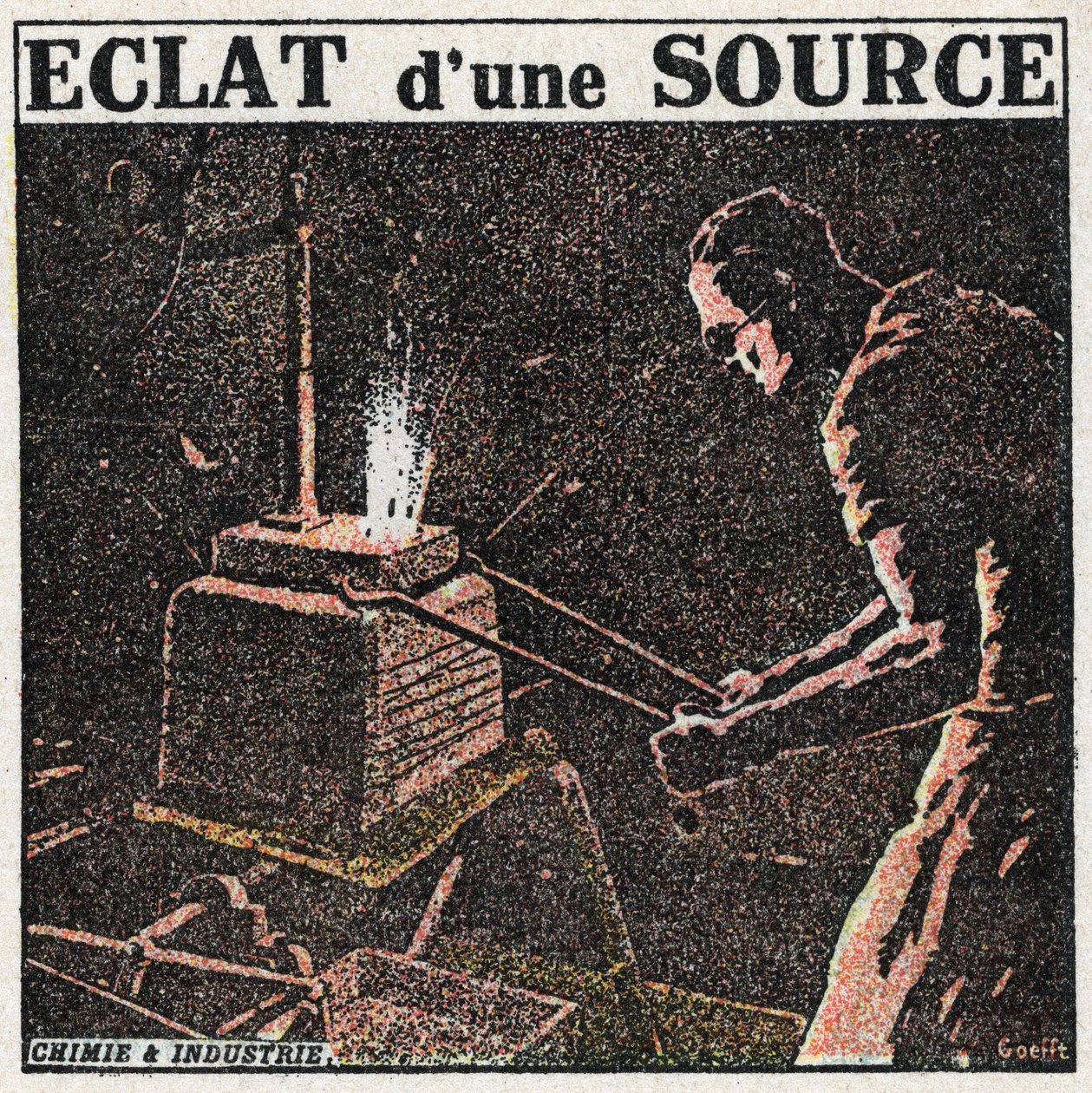 Fotometria: eclat de uma fonte. Ilustração anônima de 1925. Coleção privada. de Anonymous Anonymous