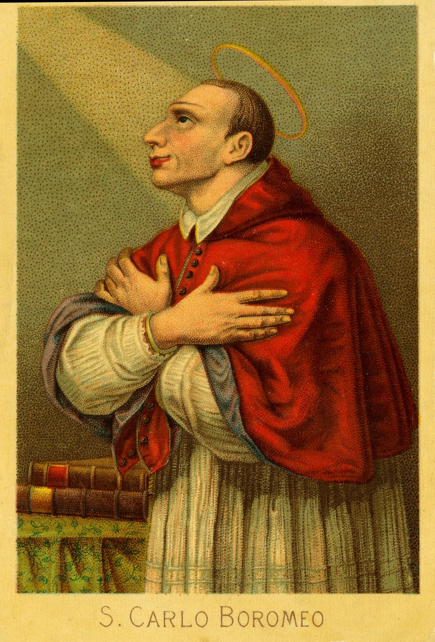 Imagem piedosa: Charles Borromeo cardeal arcebispo de Milão (cromolitografia) de Anonymous Anonymous