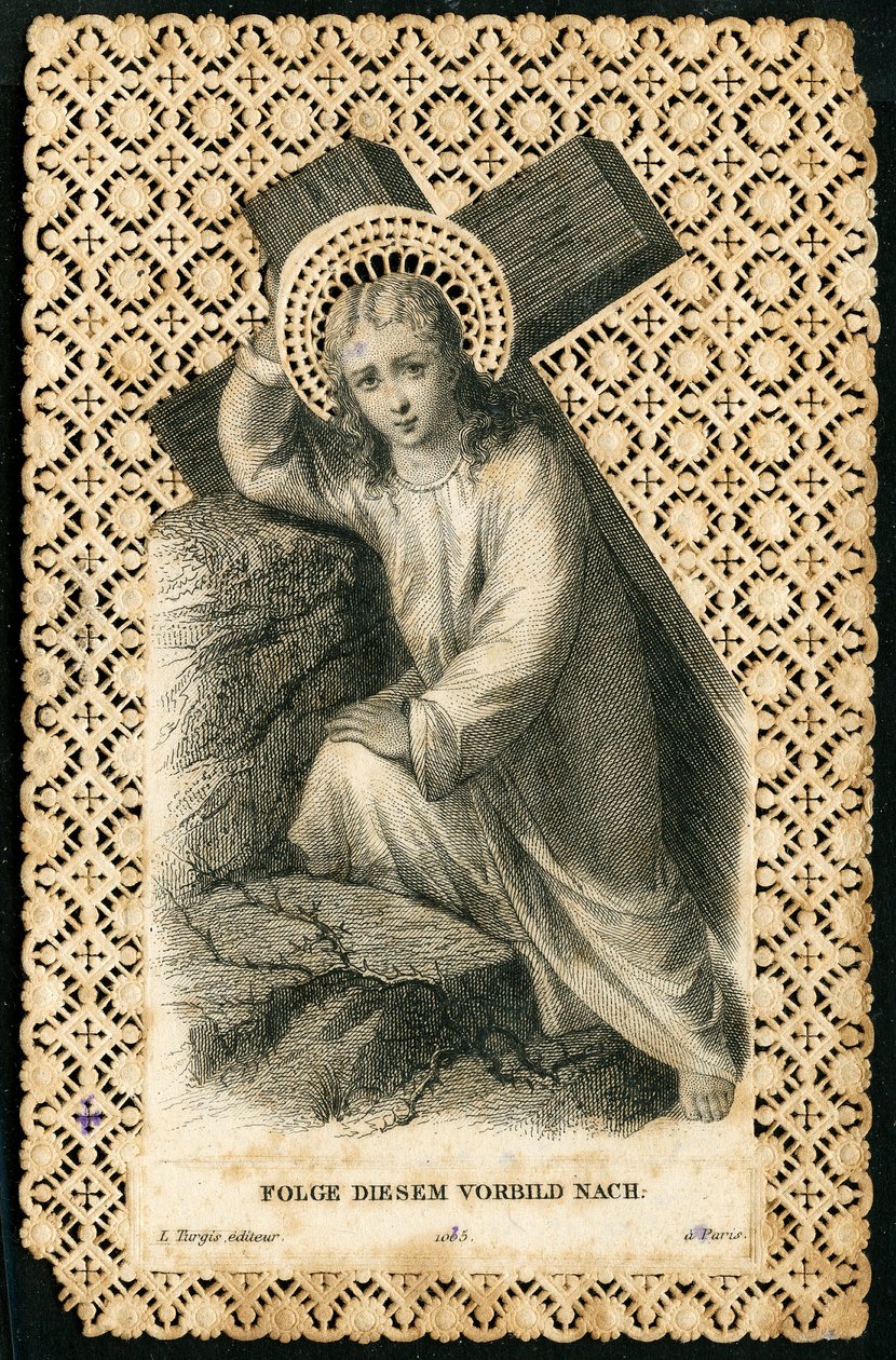 Imagem piedosa: Jesus carregando a sua cruz (gravura) de Anonymous Anonymous