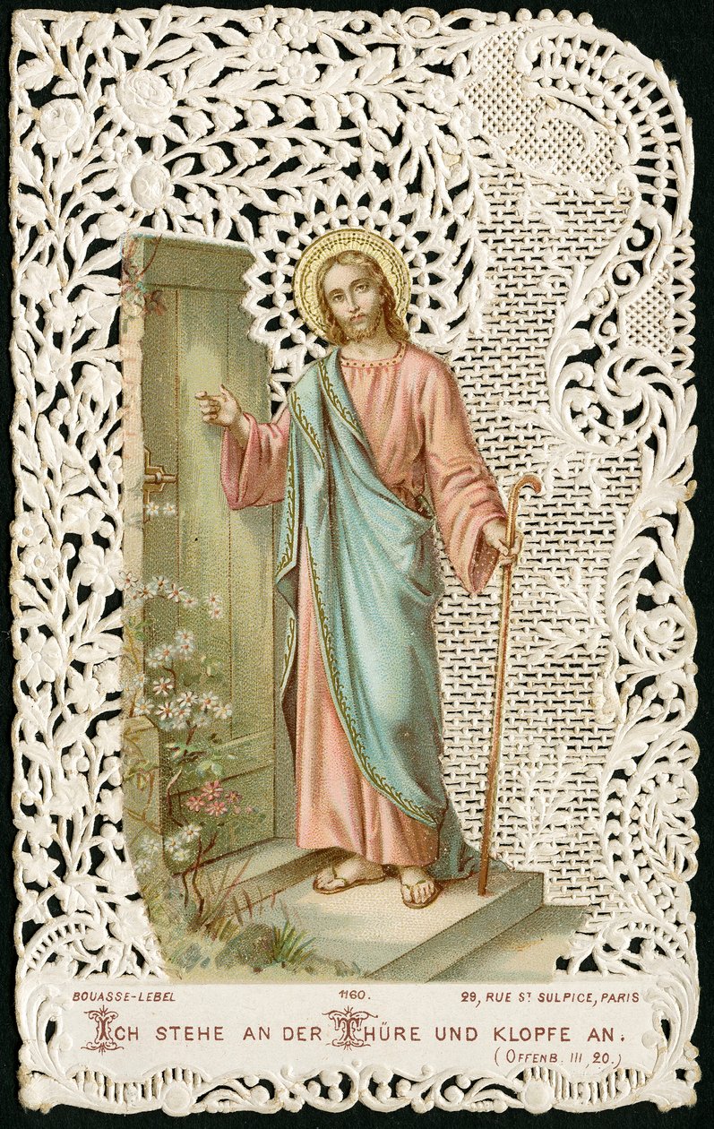 Imagem piedosa: Jesus batendo à porta (cromolitografia) de Anonymous Anonymous