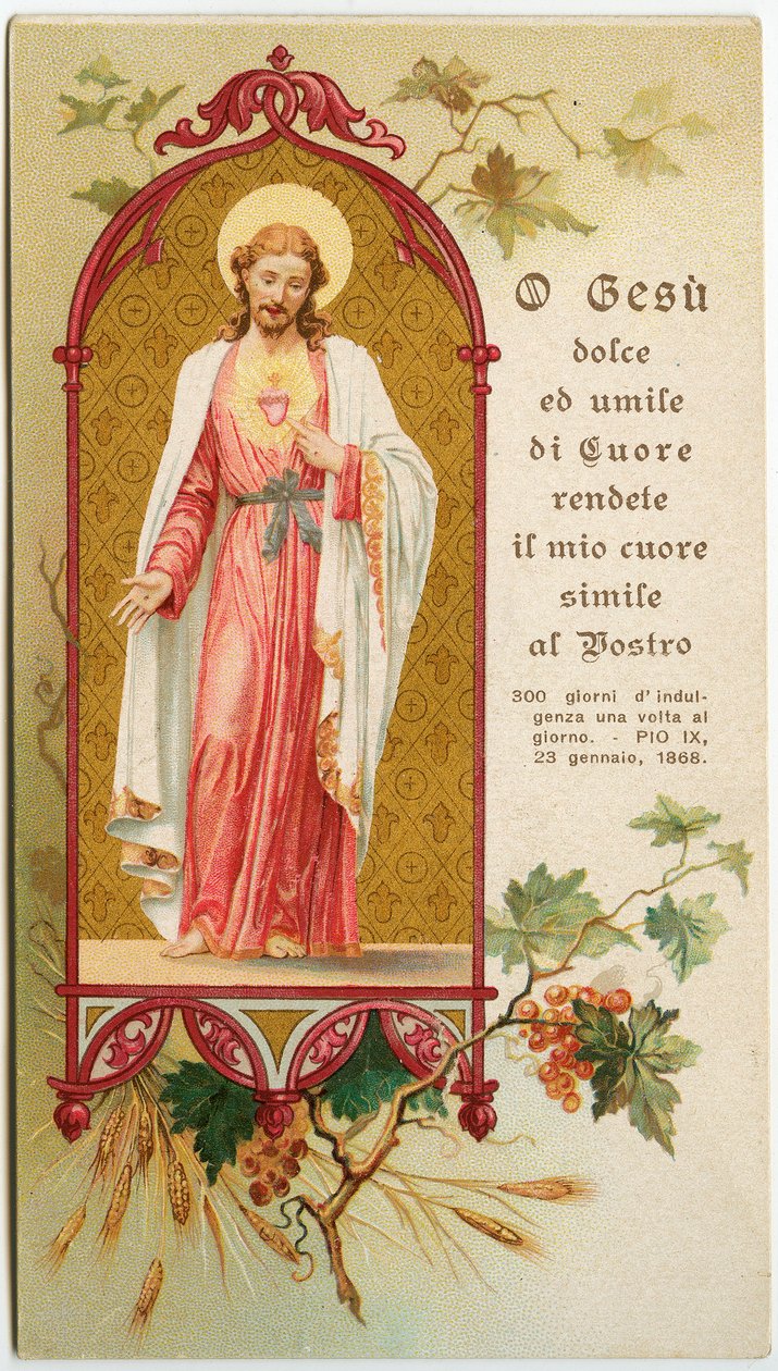 Imagem piedosa: Oração a Jesus (gravura) de Anonymous Anonymous
