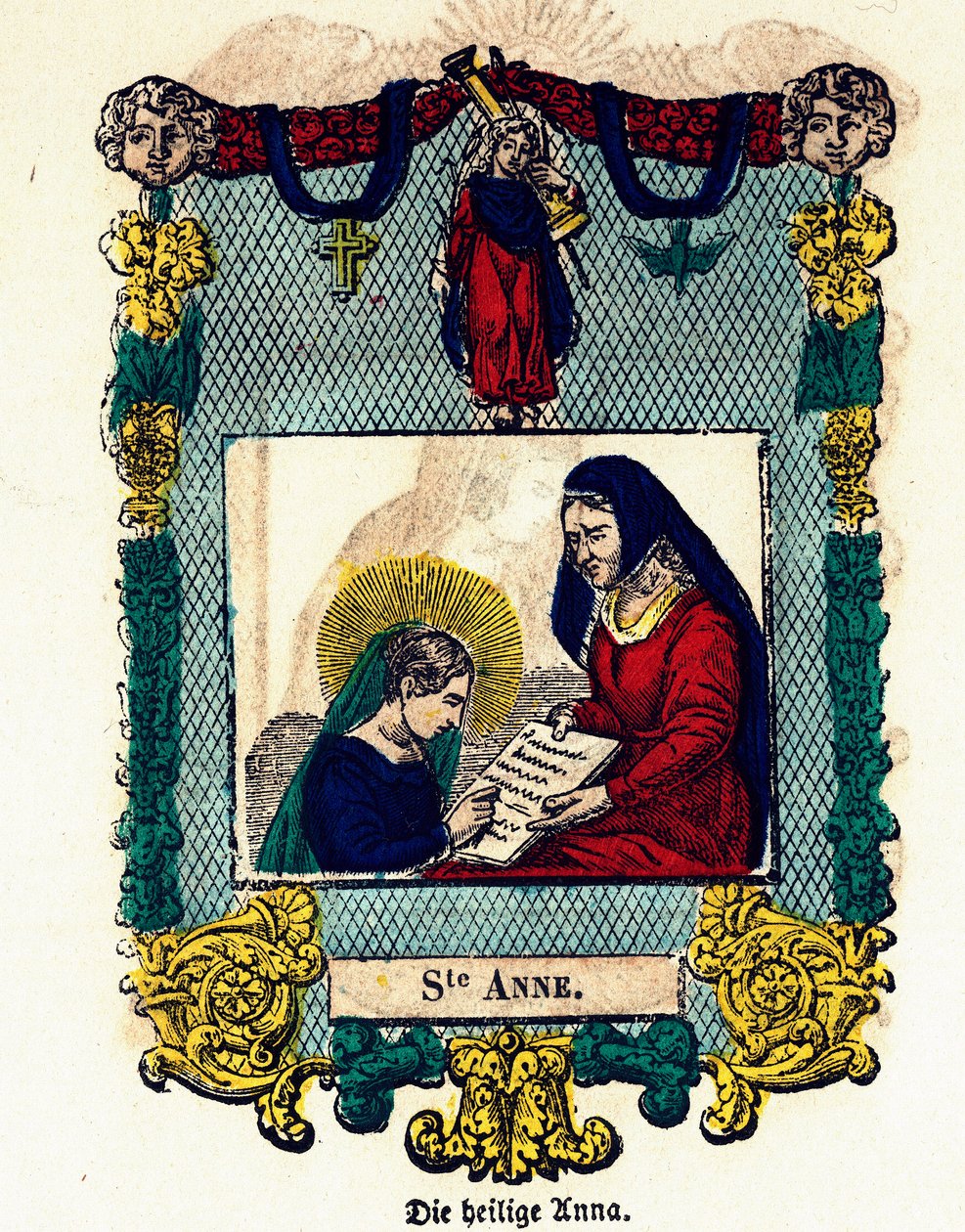 Imagem piedosa: Santa Ana. Gravura do século XIX Colecção privada de Anonymous Anonymous