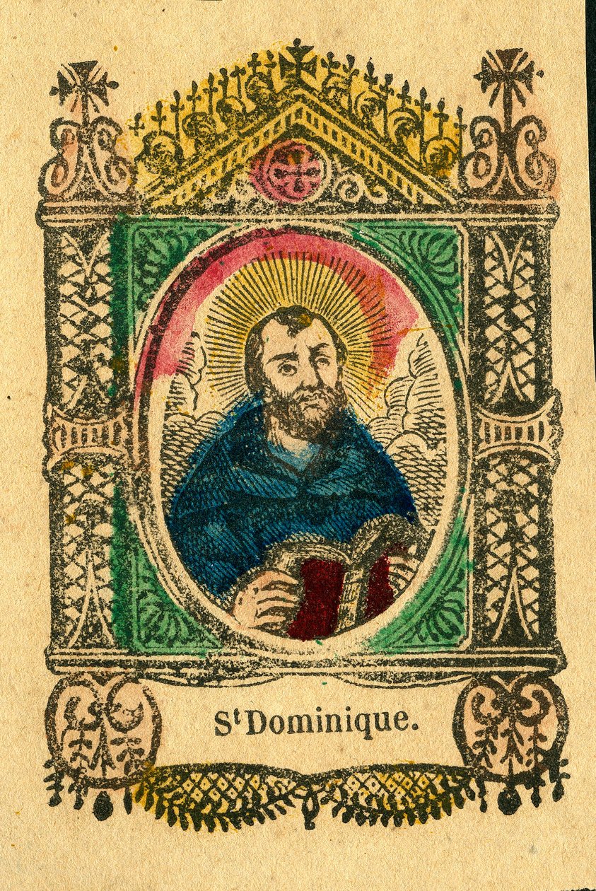 Imagem piedosa: São Domingos, fundador da Ordem Dominicana (Epinal print) de Anonymous Anonymous