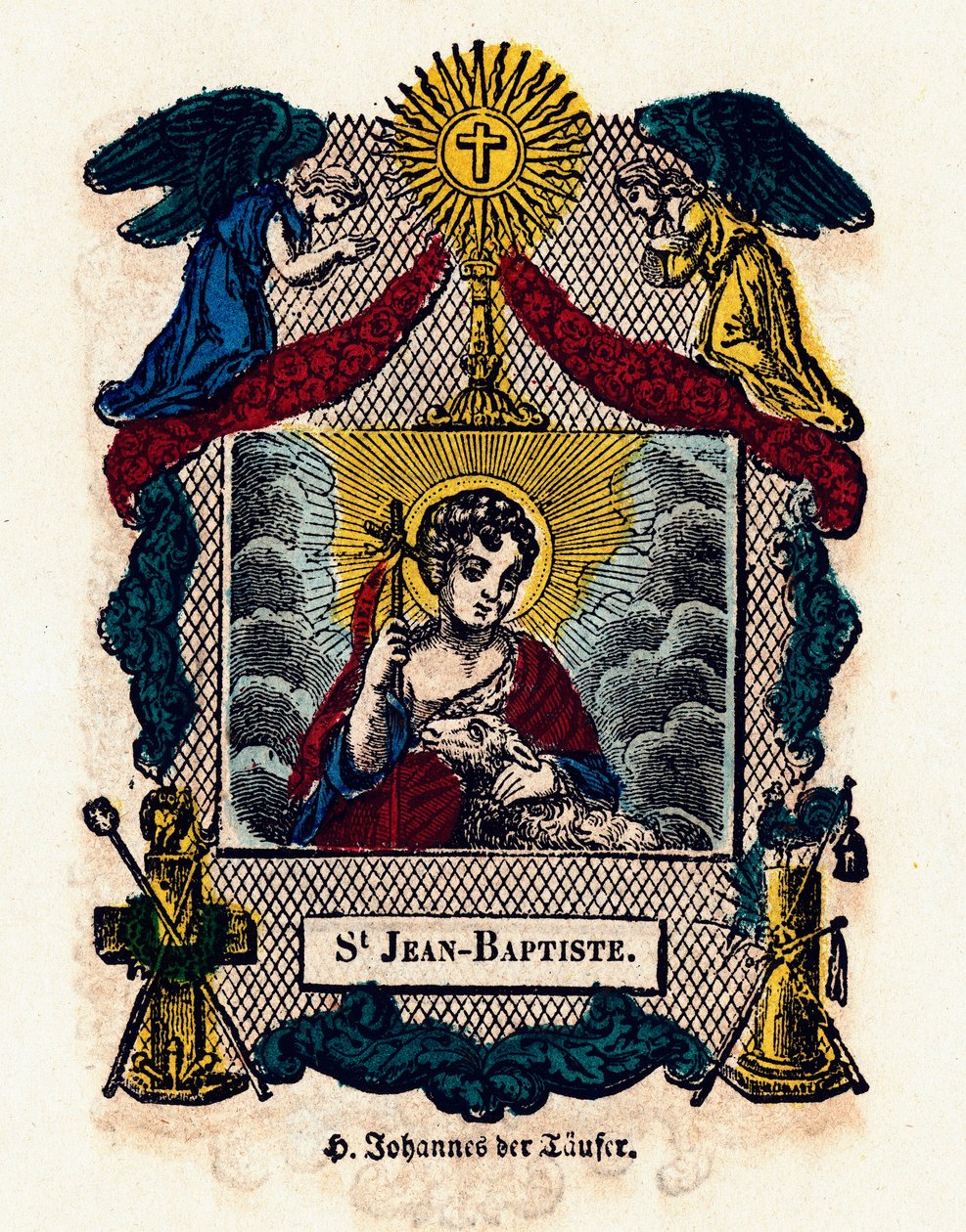 Imagem piedosa: São João Baptista. Gravura do século XIX Colecção privada de Anonymous Anonymous