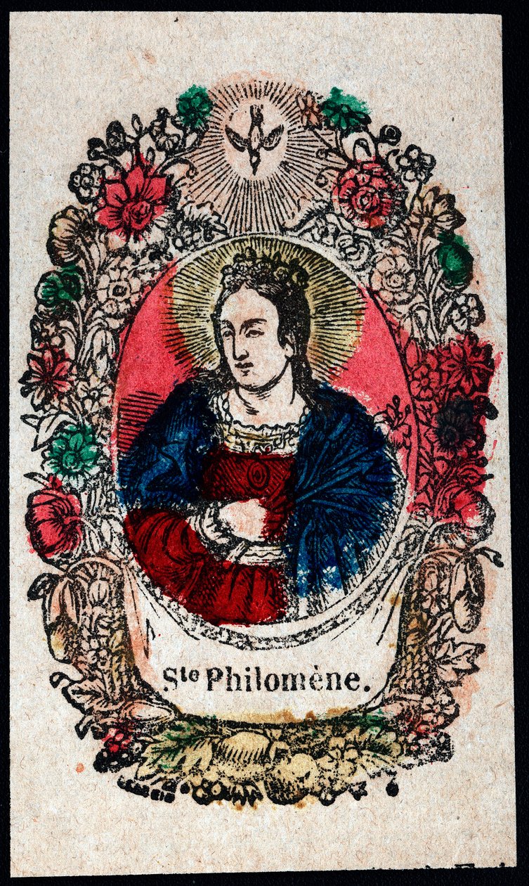 Imagem piedosa: Santa Filomena. Gravura do século XIX Colecção privada de Anonymous Anonymous