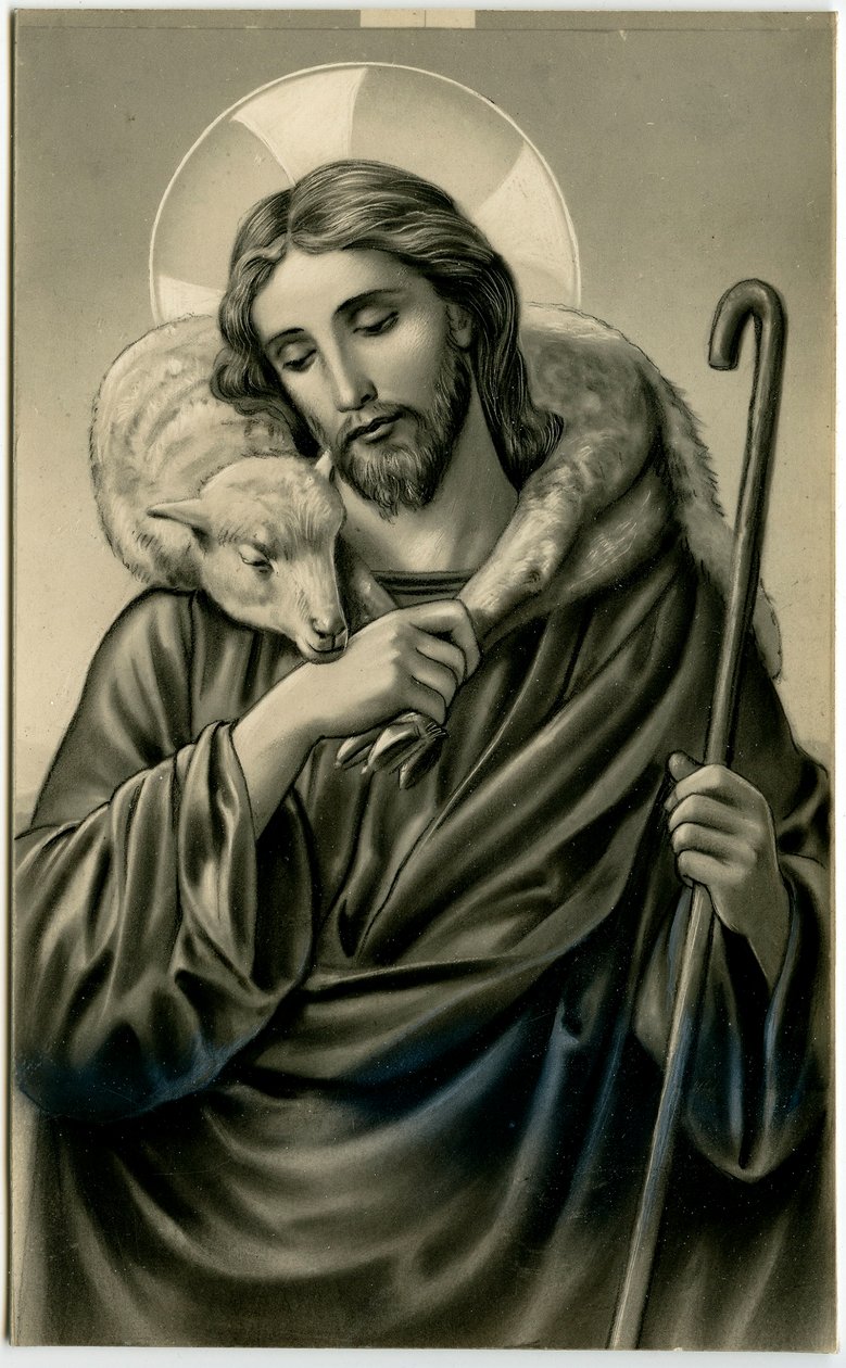 Imagem piedosa: O Bom Pastor (imprimir) de Anonymous Anonymous