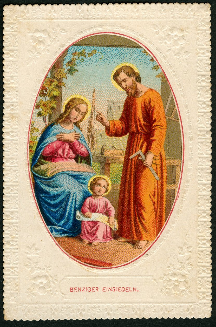 Imagem piedosa: A santa família (cromolitografia) de Anonymous Anonymous