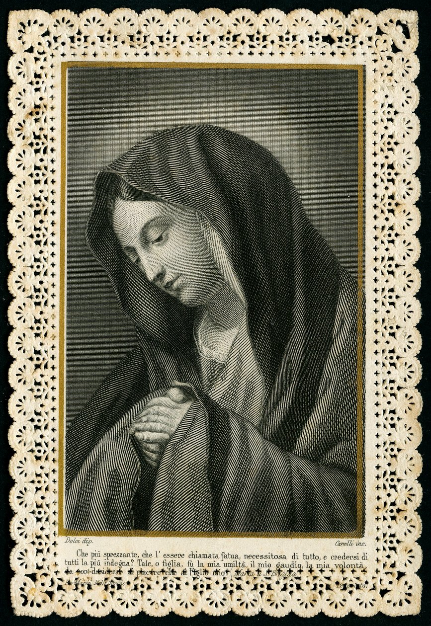 Imagem piedosa: a Virgem Maria (gravura) de Anonymous Anonymous