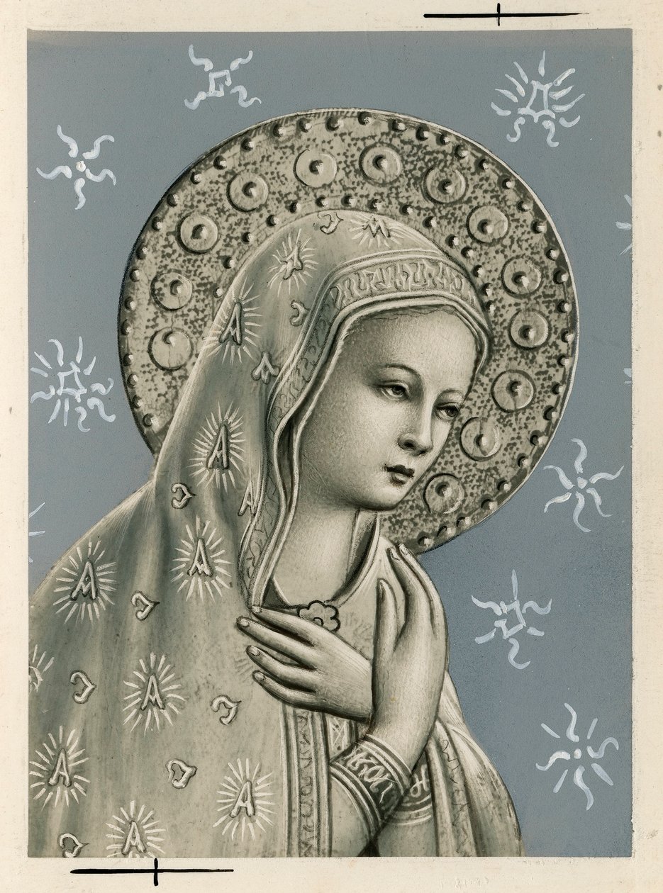 Imagem piedosa: a Virgem Maria (imprimir) de Anonymous Anonymous