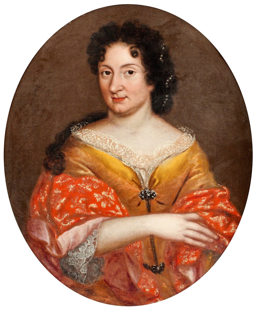 "Retrato de Anna Mons, senhora do czar Pedro I" (Retrato de Anna Mons (1672-1714)) Pintura anónima cerca de 1700 Óleo sobre tela Dim 72x60 cm Colecção Privada de Anonymous Anonymous