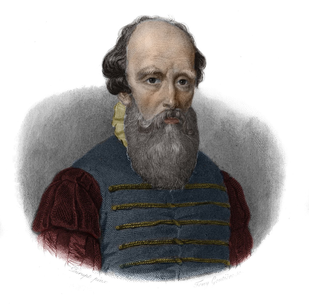 Retrato de Bernard Palissy (1510 - 1589) em "Retratos e história dos homens úteis: homens e mulheres de todos os países e de todas as condições, que adquiriram direitos ao reconhecimento dos homens" publicado e propagado pela Societe Montyon et Franklin em de Anonymous Anonymous