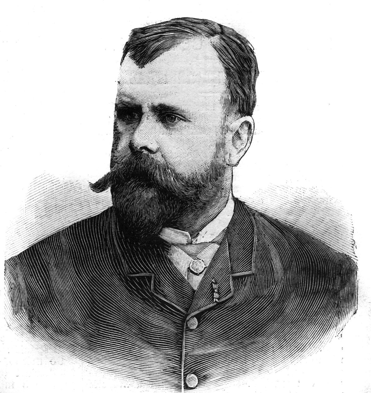Retrato de Albert Maignan (1845-1908), pintor francês. Gravura em "Le Peute Parisien" (Le Peute Parisien) de Anonymous Anonymous