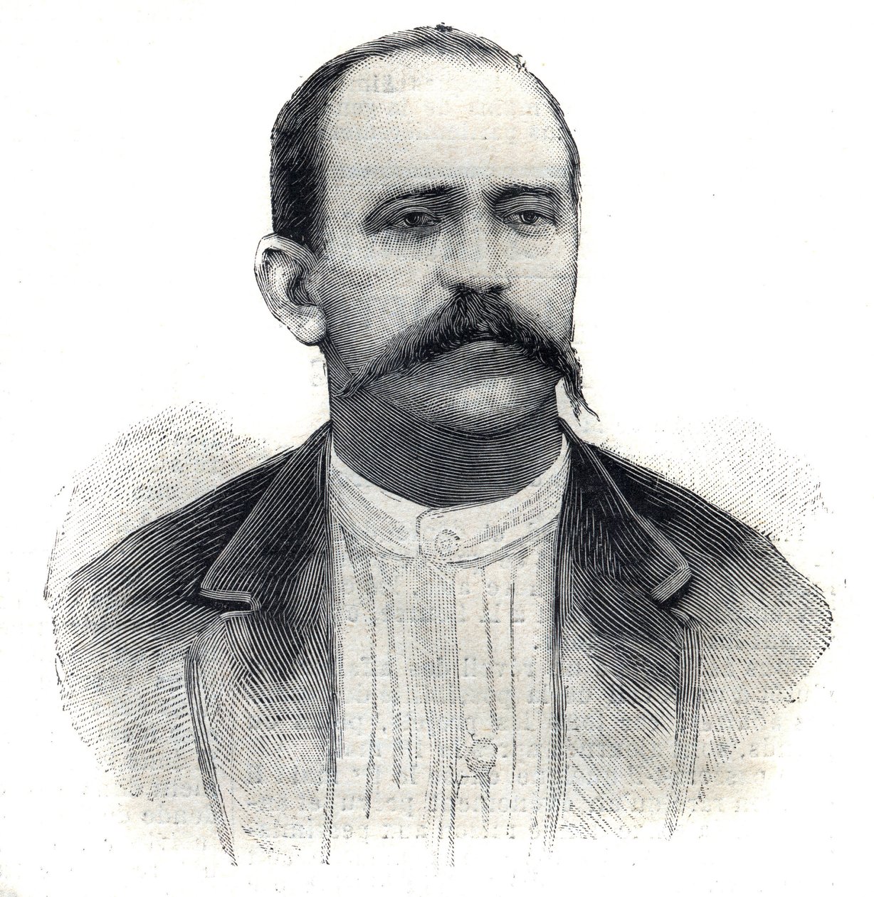 Retrato de Albert Nebout, explorador francês em África. Gravura em "Le Peute Parisien". de Anonymous Anonymous