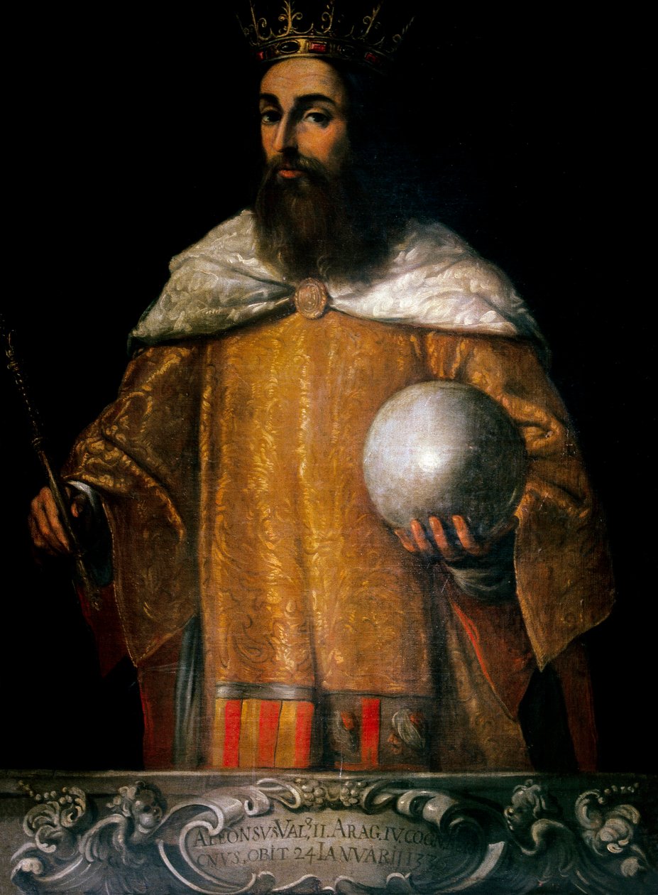 Retrato de Alfonso IV, rei de Aragão chamado Gentle (1299-1336) (pintura) de Anonymous Anonymous
