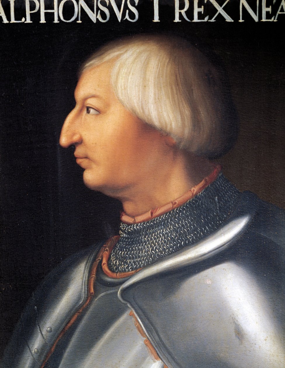 Retrato de Afonso V de Aragão, rei de Nápoles (pintura) de Anonymous Anonymous