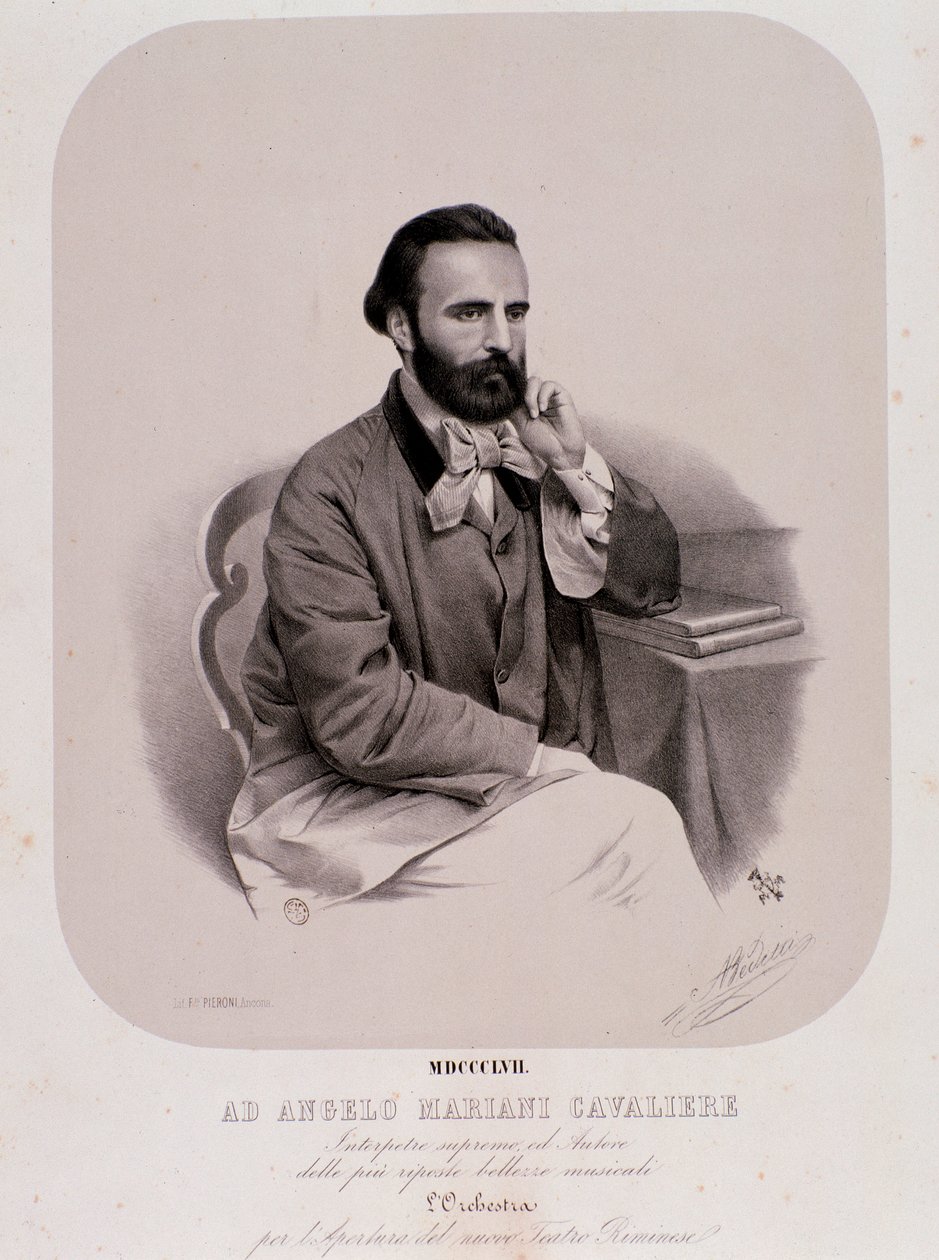 Retrato de Angelo Mariani (litografia de Anonymous Anonymous