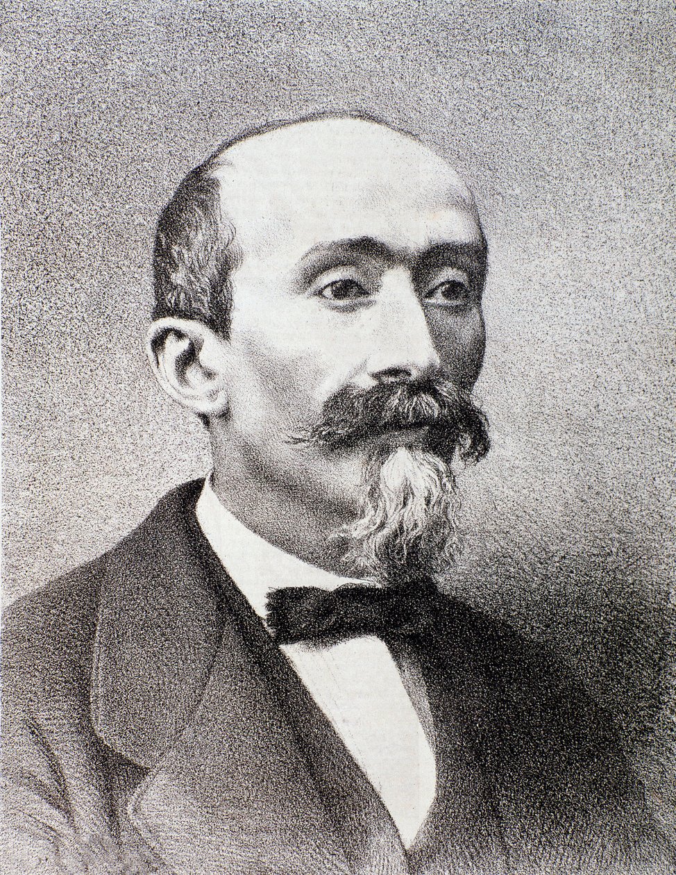 Retrato do compositor italiano Antonio Cagnoni (1828-1896) coleção particular Milanese de Anonymous Anonymous