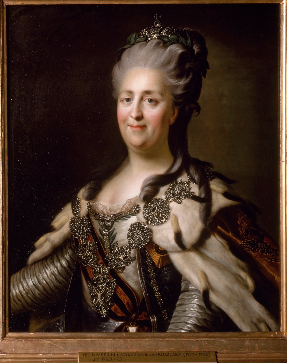 Retrato de Catarina II da Rússia (Catarina, a Grande) de Anonymous Anonymous