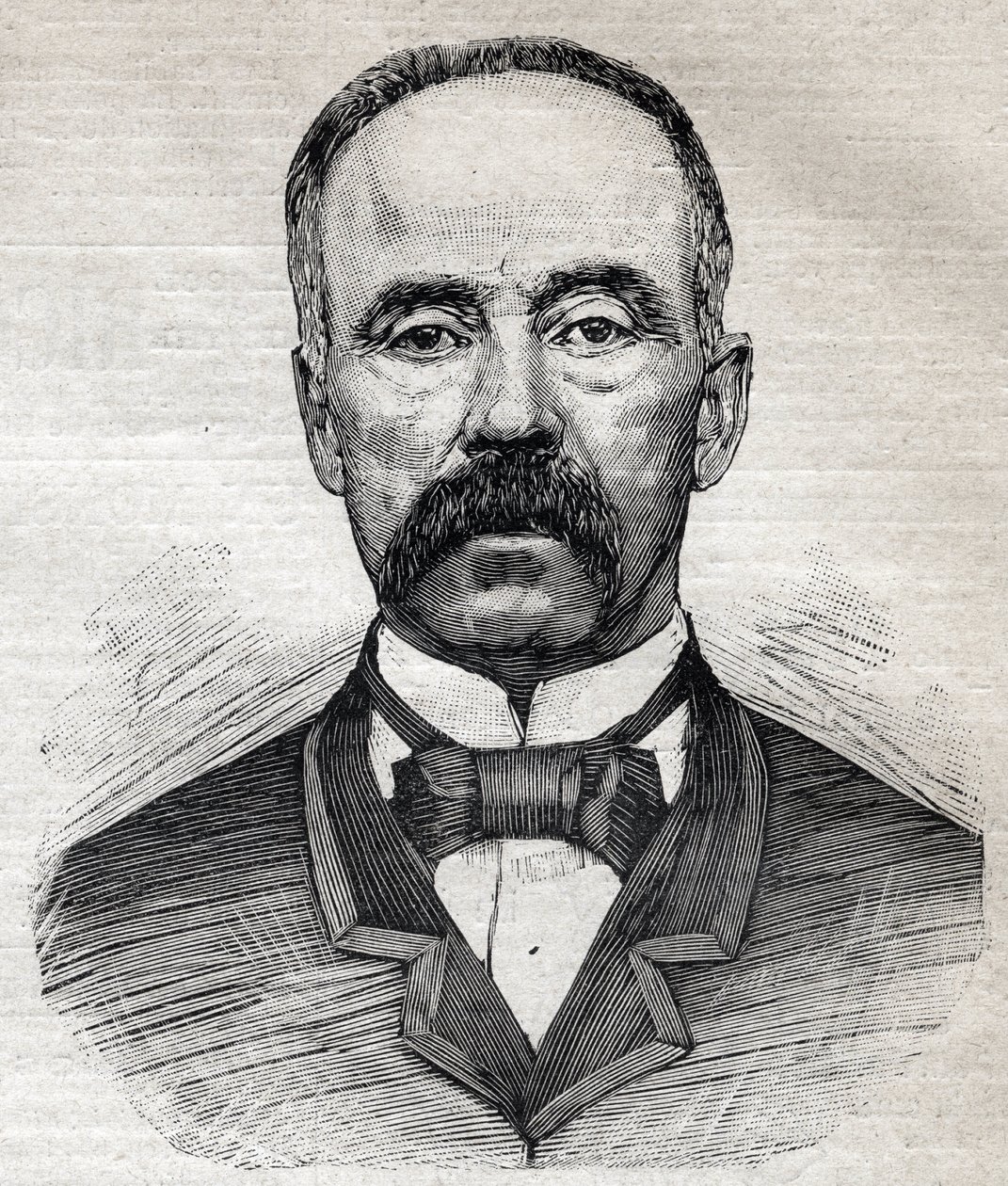 Retrato de Charles Moore (1820-1905), botânico britânico de origem escocesa. Gravura em "Le Petit Parisien" 1893. de Anonymous Anonymous