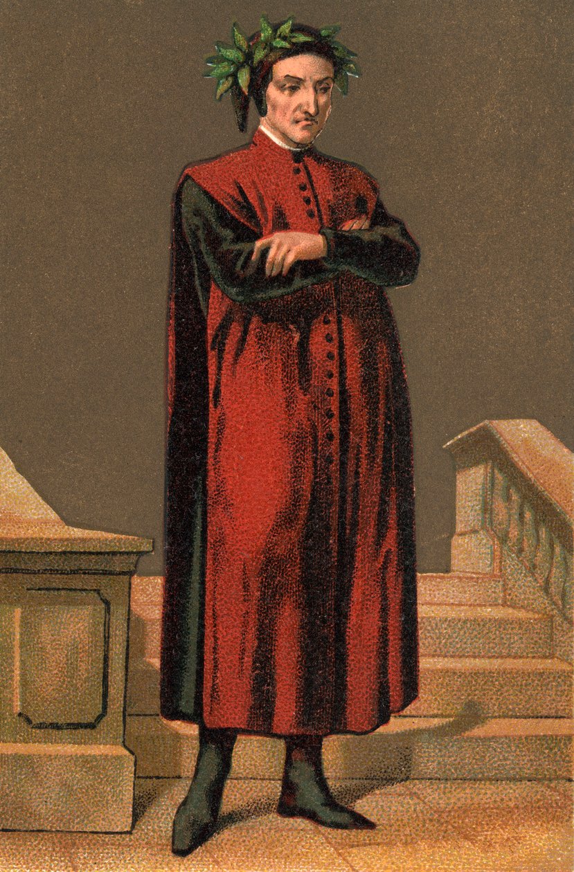 Retrato de DANTE ALIGHIERI (1265-1321) Poeta italiano. de Anonymous Anonymous