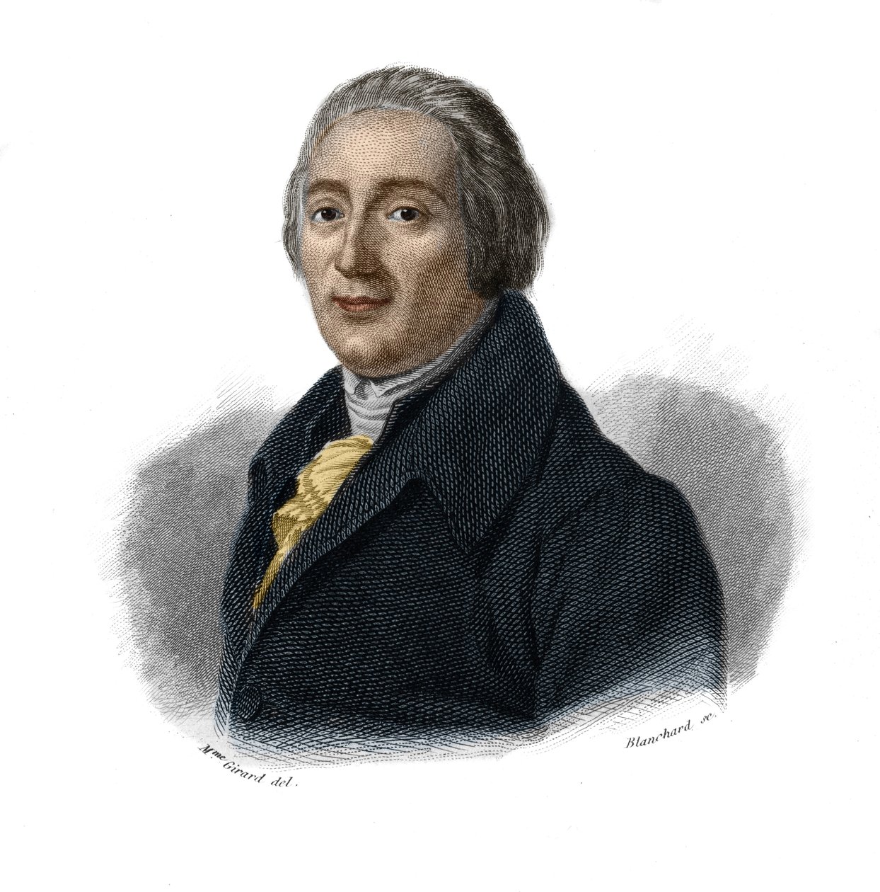 Retrato de Etienne Delessert (1735 -1816) banqueiro e industrial francais em "Retratos e história de homens úteis: homens e mulheres de todos os países e condições, que adquiriram direitos ao reconhecimento dos homens" publicado e propagado pelo de Anonymous Anonymous