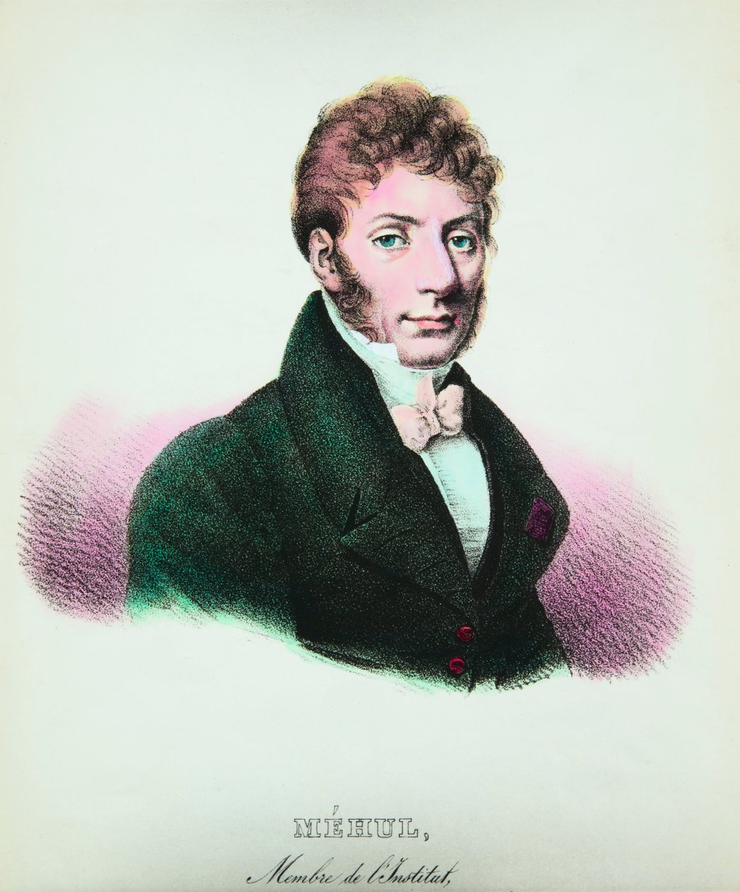 Retrato do compositor Etienne Nicolas Mehul (1763-1817), Coleção Privee de Anonymous Anonymous