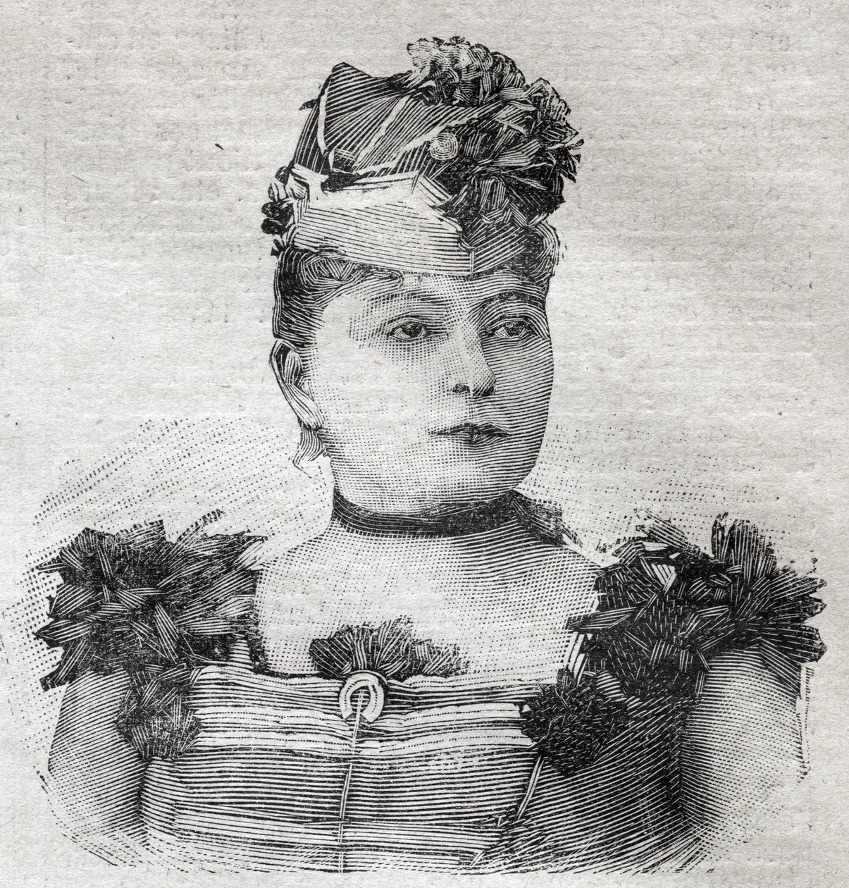 Retrato de Eugenie Weiss, conhecida como Jenny Baronesa de Rahden, membro da trupe de circo bresiliano e autora do livro "O romance de L
