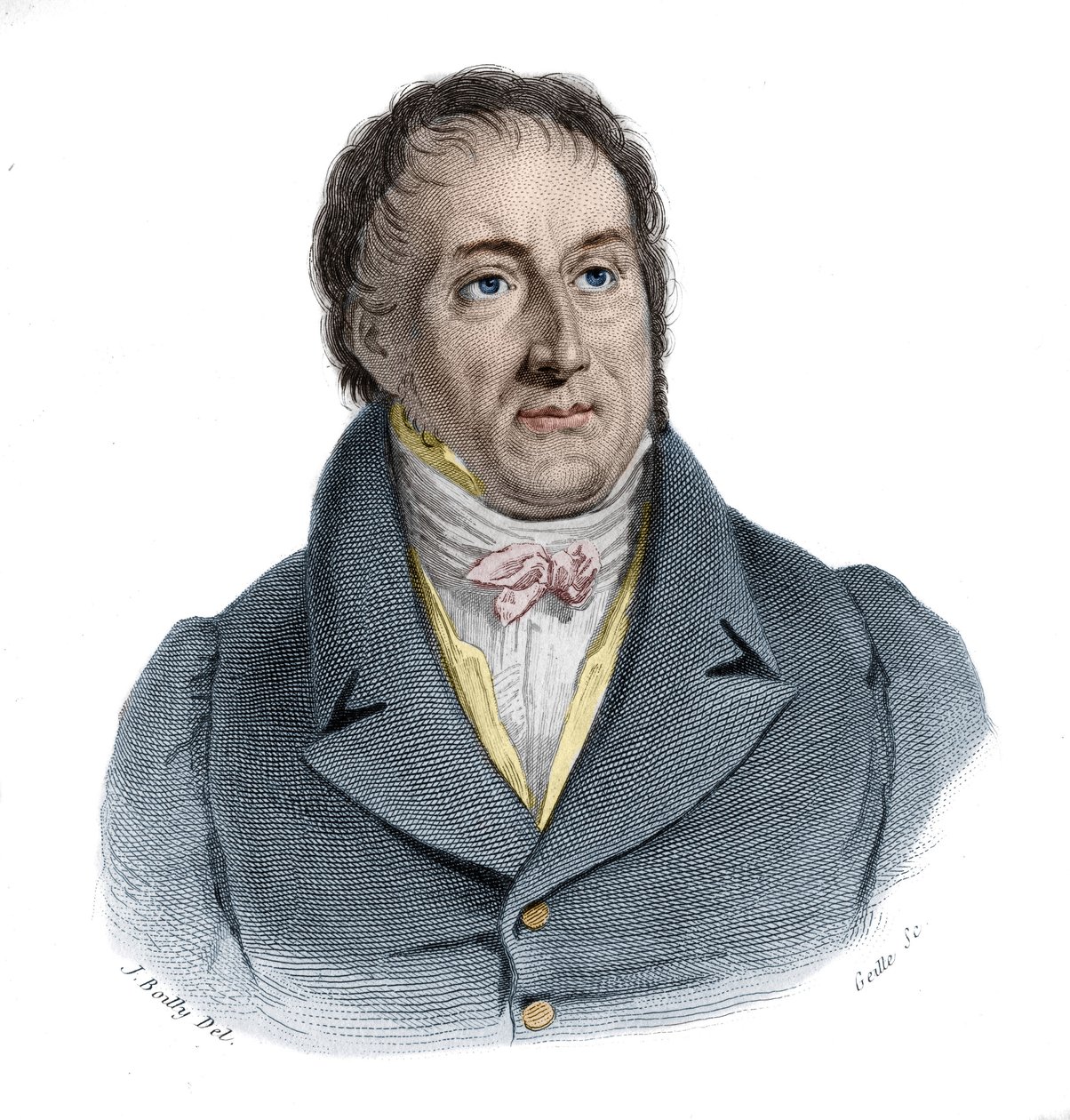 Retrato de François-Antoine (Francois Antoine) Jecker (1765-1834), engenheiro francês em "Retratos e história dos homens úteis: homens e mulheres de todos os países e condições, que adquiriram direitos ao reconhecimento dos homens" publicado e propagado de Anonymous Anonymous