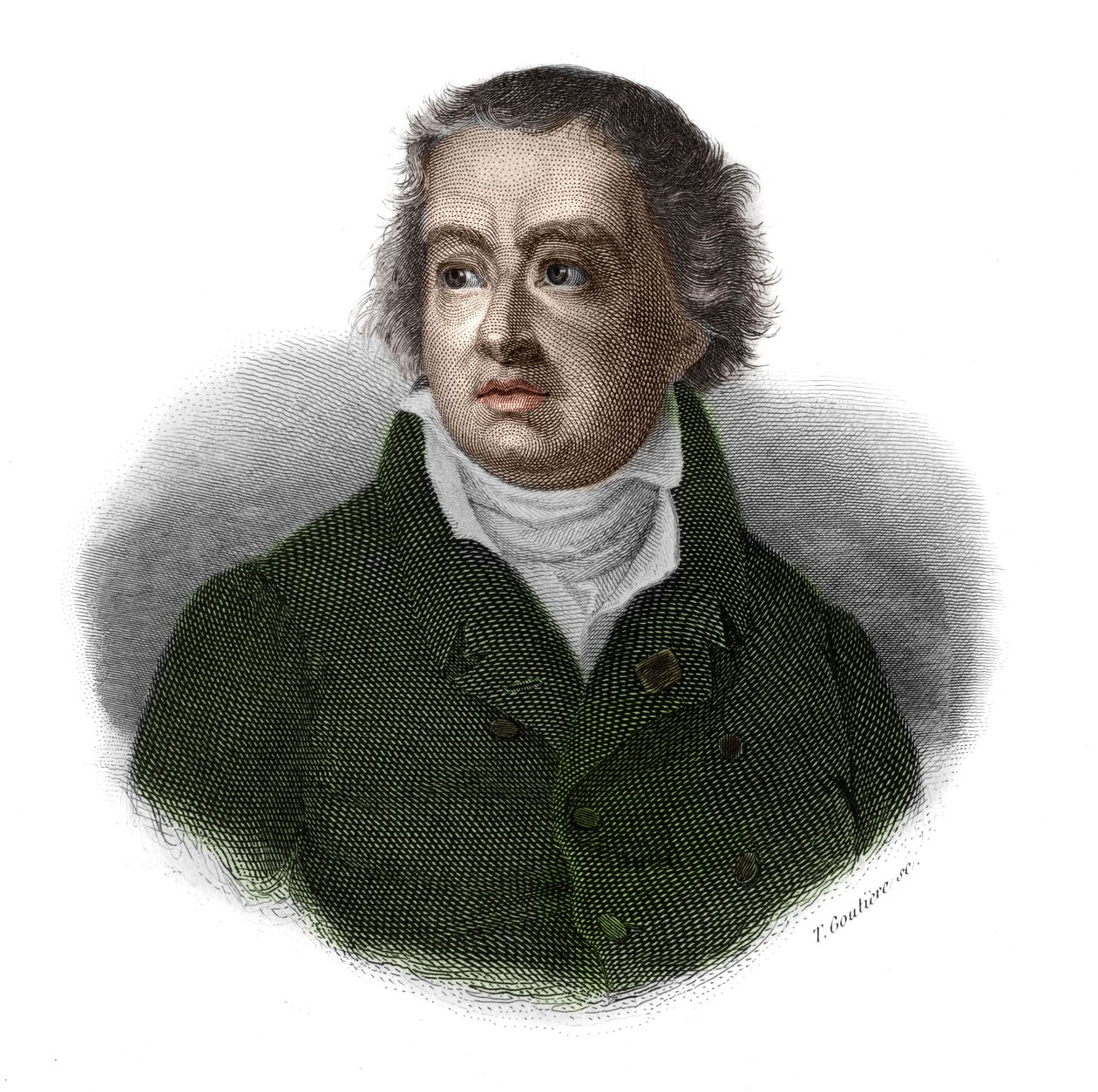 Retrato de François Alexandre Frederic de La Rochefoucauld, Duque de Liancourt, então Duque de La Rochefoucauld (Rochefoucauld-Liancourt) (1747-1827) em "Retratos e história de homens úteis: homens e mulheres de todos os países e condições, que têm de Anonymous Anonymous