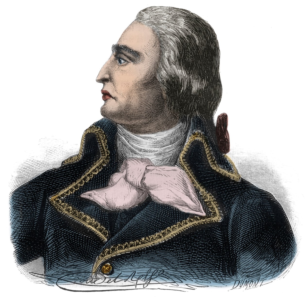 Retrato de François Joseph Westermann, General Francês (1751-1794) do Armee Republicano - Gravura em "Histoire des Girondins" de Alphonse de Lamartine (1790-1869) 1865-1866 - Coleção particular de Anonymous Anonymous