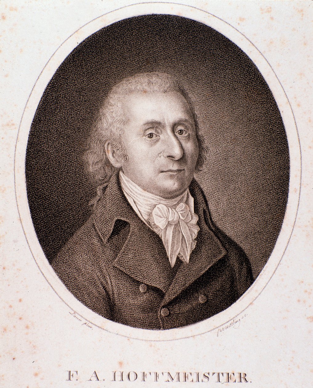 Retrato de Franz Anton Hoffmeister (gravura) de Anonymous Anonymous