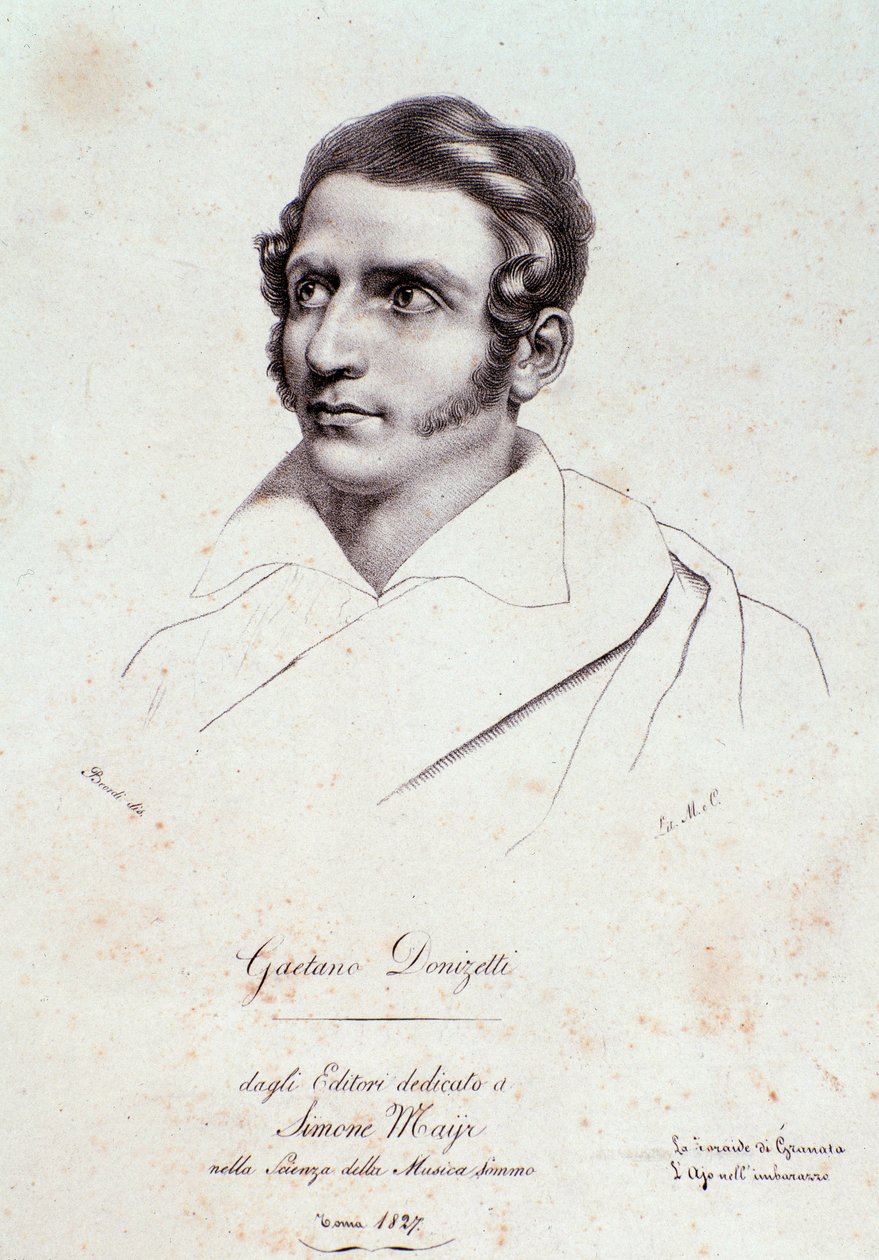 Retrato de Gaetano Donizetti (gravura de Anonymous Anonymous