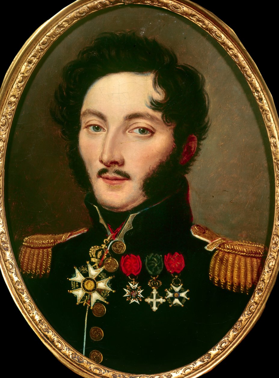 Retrato do General Barão Gourgaud (1783-1852), pintura anónima. Colecção privada do século XIX de Anonymous Anonymous