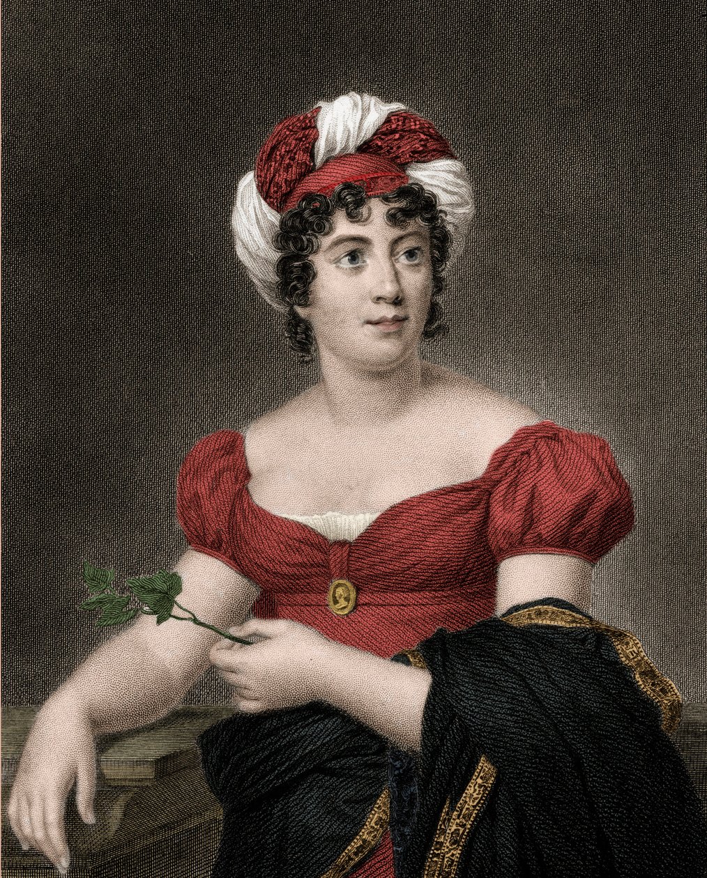 Retrato de Germaine Necker, Baronesa de Stael Holstein chamada Madame de Stael (1766-1817) de Anonymous Anonymous