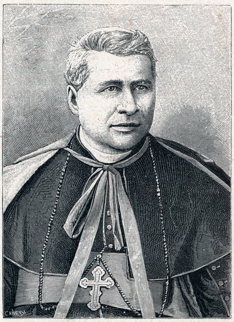 Retrato de Giovanni Simeoni (1816-1892), cardeal italiano. Gravura em "Les Missions Catholiques au XIXeme Siecle", de Louis-Eugene (Louis Eugene) Louvet. coleção particular. de Anonymous Anonymous