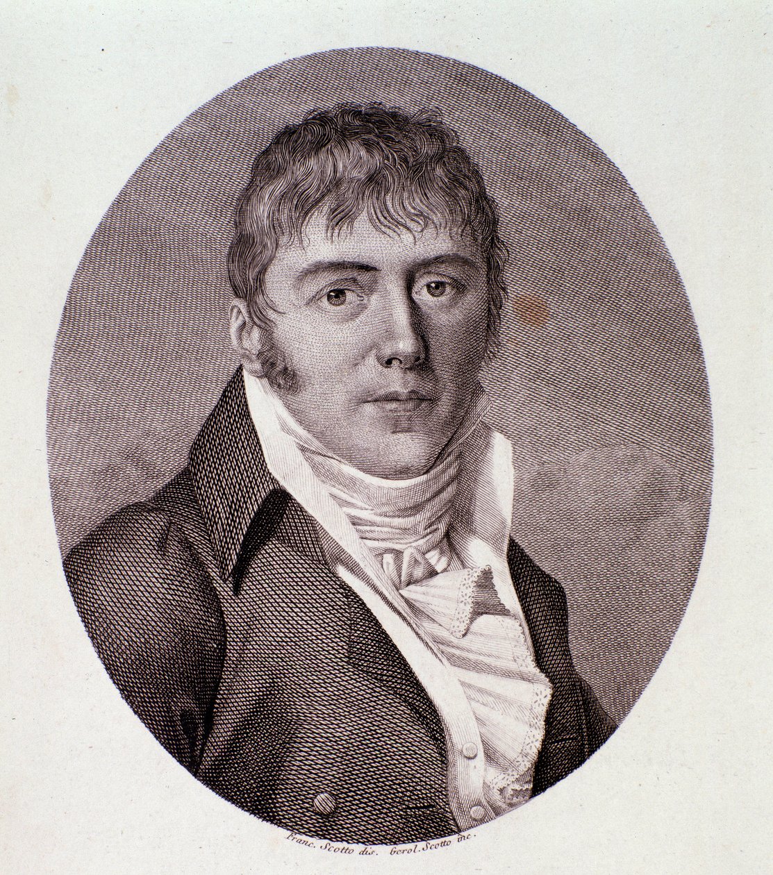 Retrato de Giovanni Simone Mayr (Johann Simon) (litografia) de Anonymous Anonymous